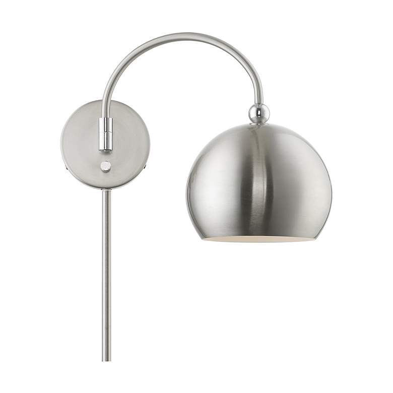 Image 5 Stockton 1 Light Brushed Nickel Swing Arm Wall Lamp more views