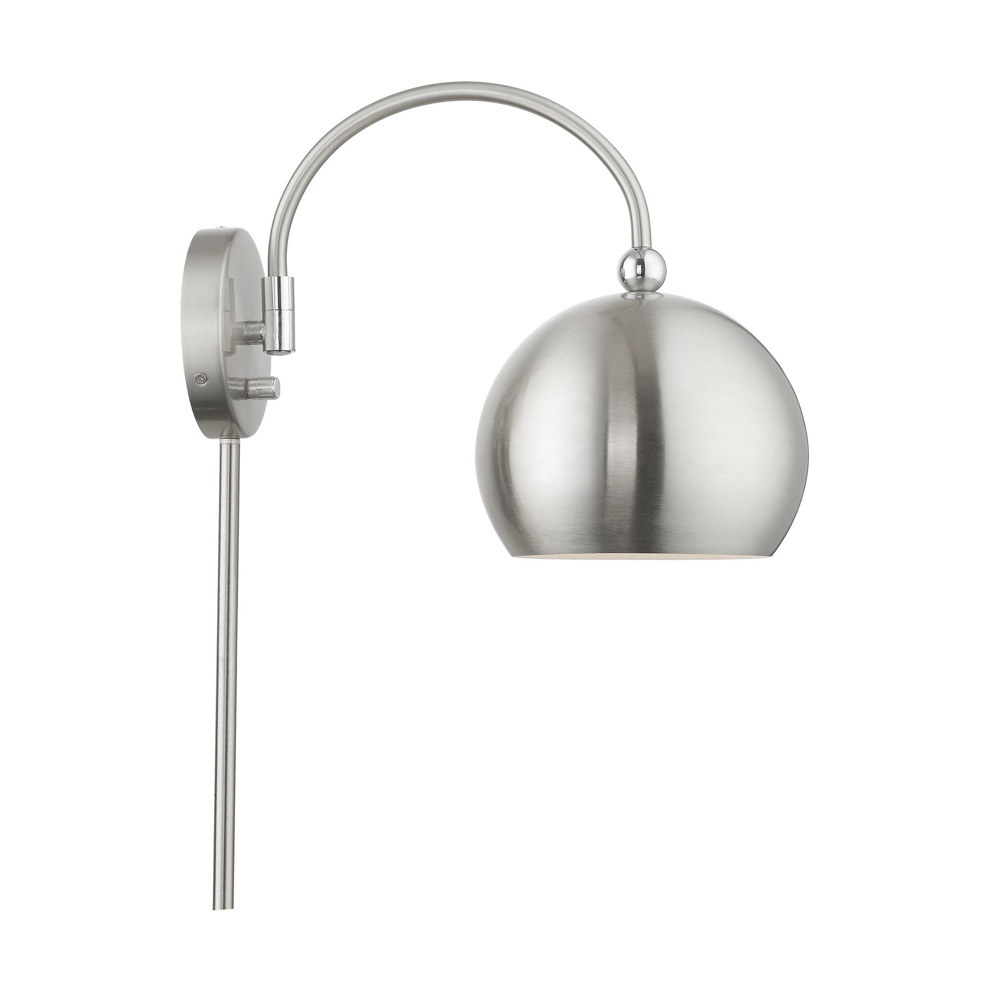 Stockton 1 Light Brushed Nickel Swing Arm Wall Lamp