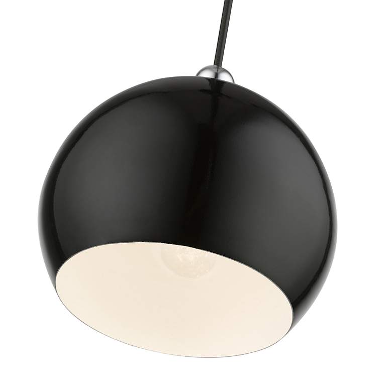 Image 7 Stockton 1 Light Shiny Black Globe Mini Pendant more views