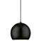 Stockton 1 Light Shiny Black with Polished Chrome Accents Globe Pendant