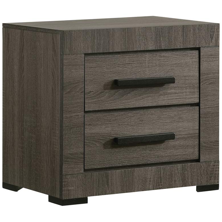 Image 2 Stockton 21 1/2" Wide Gray Wood 2-Drawer Nightstand