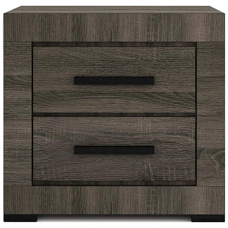Image 5 Stockton 21 1/2 inch Wide Gray Wood 2-Drawer Nightstand more views