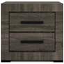 5_Stockton 21 1/2" Wide Gray Wood Finish 2-Drawer Nightstand more views