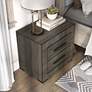7_Stockton 21 1/2" Wide Gray Wood Finish 2-Drawer Nightstand more views