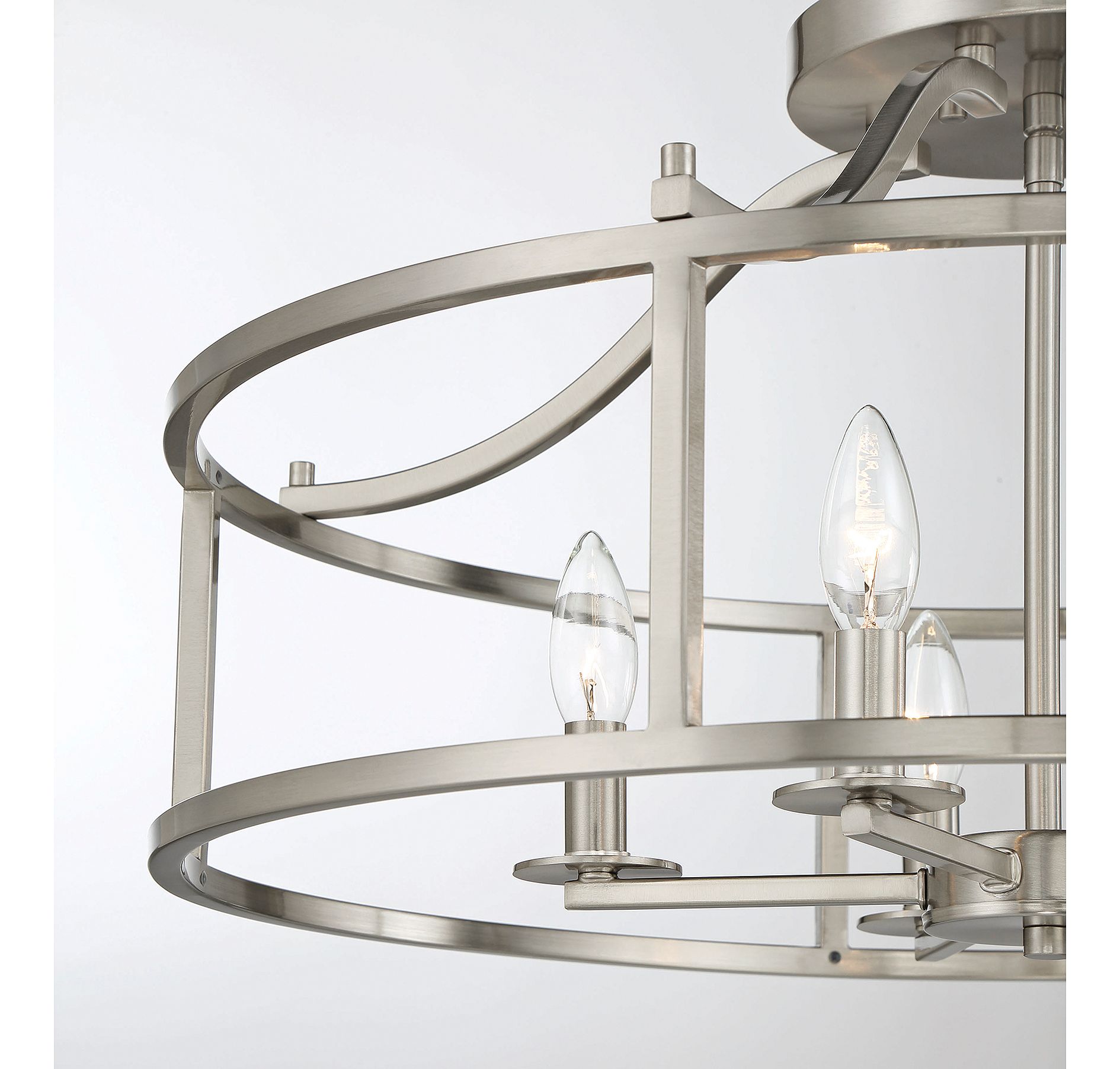 Image 3 Stockton 5-Light Ceiling Light in Satin Nickel more views