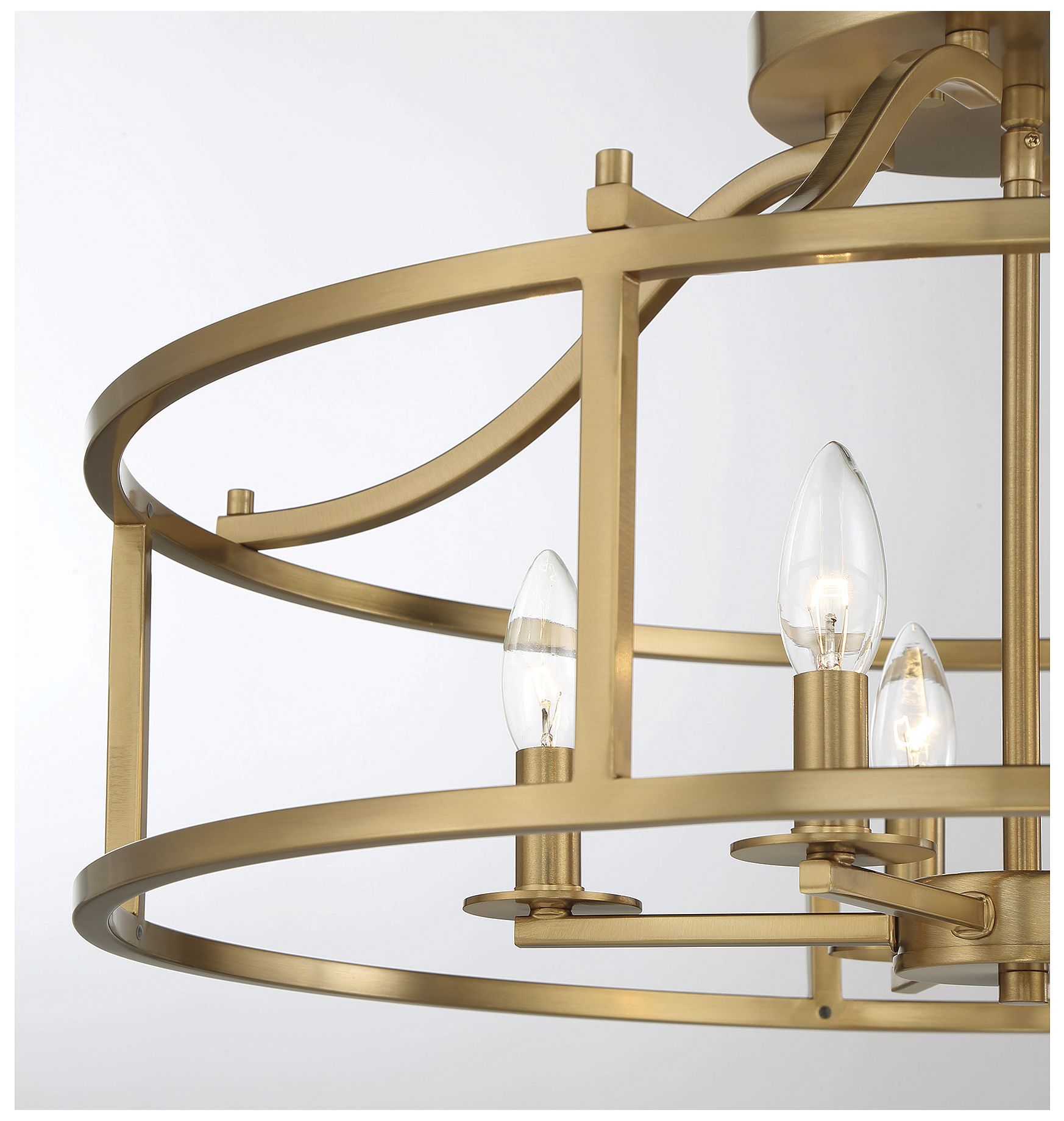 Image 6 Stockton 5-Light Ceiling Light in Warm Brass more views