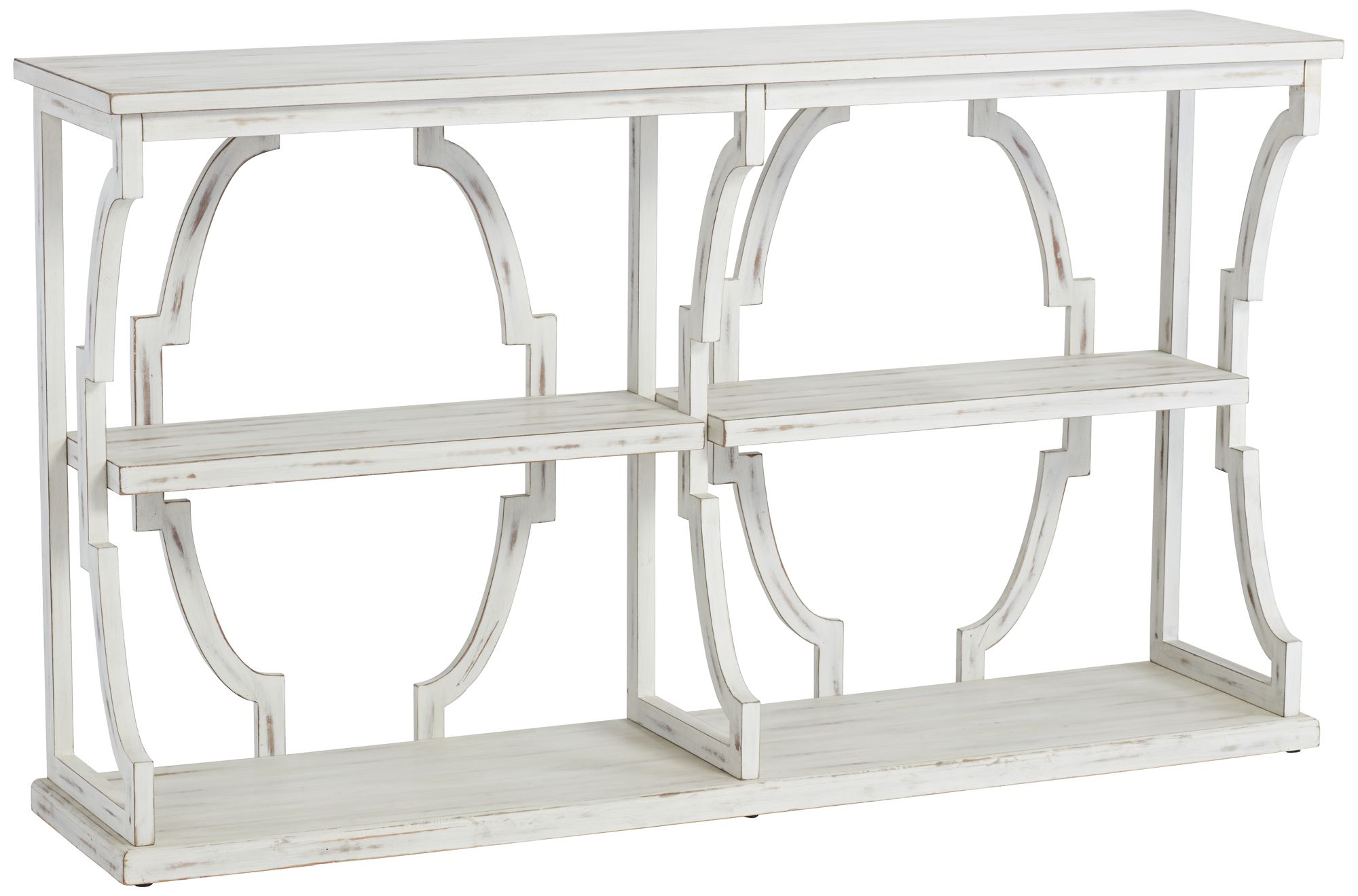 3 tier console table white