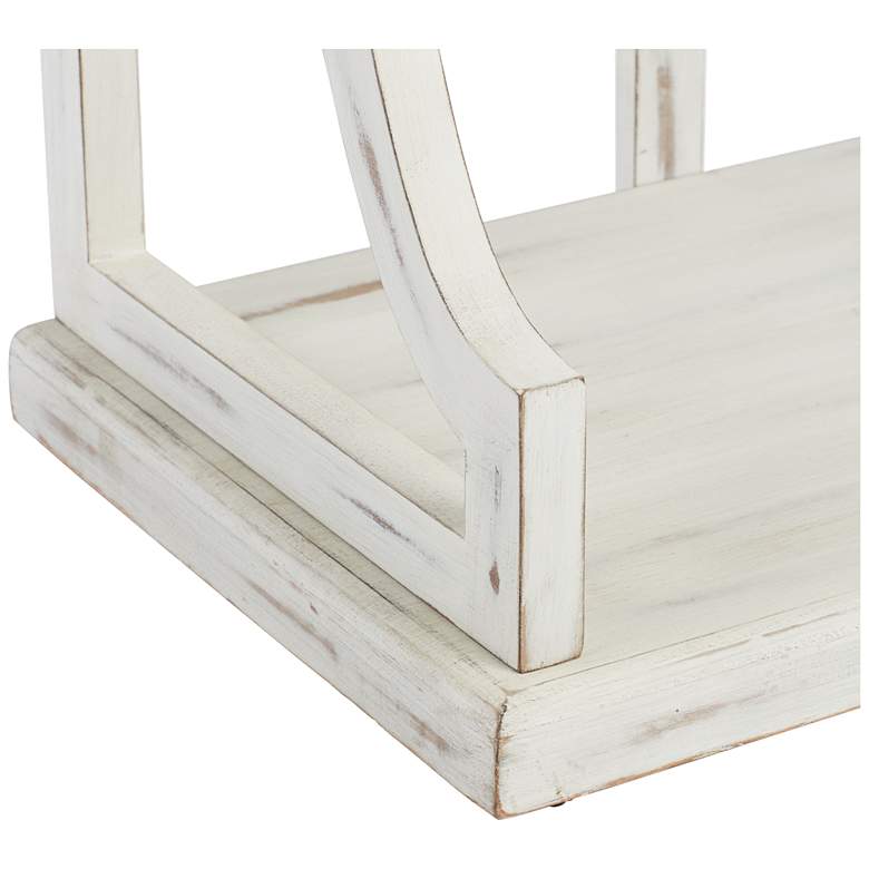 Image 6 Stockton 64" Wide Antique White 3-Tier Console Table more views