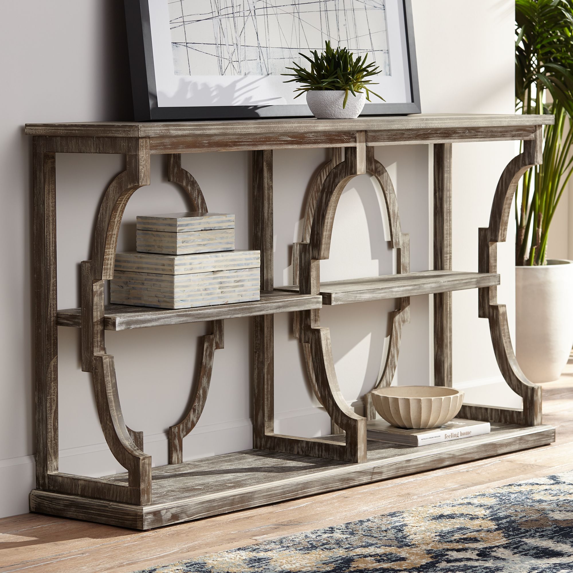 Lamps plus hot sale console table