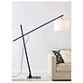 1_Stockton Charcoal Gray and Black Adjustable Arc Floor Lamp