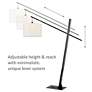 5_Stockton Charcoal Gray and Black Adjustable Arc Floor Lamp more views