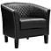 Stoddard Casino Midnight Stitched Faux Leather Club Chair