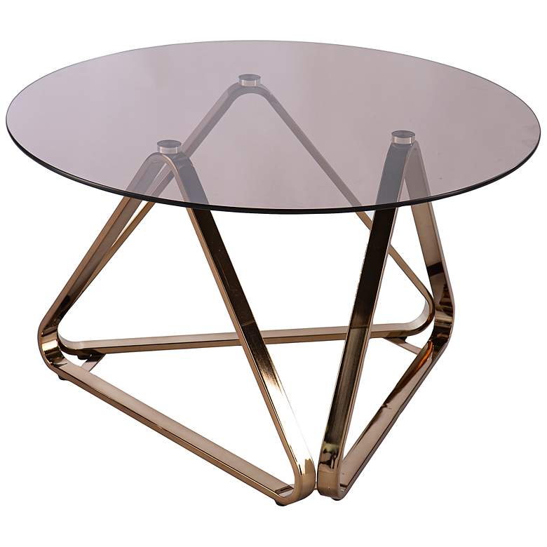 Image 2 Stondon 31 1/4" Wide Champagne Metal Cocktail Table