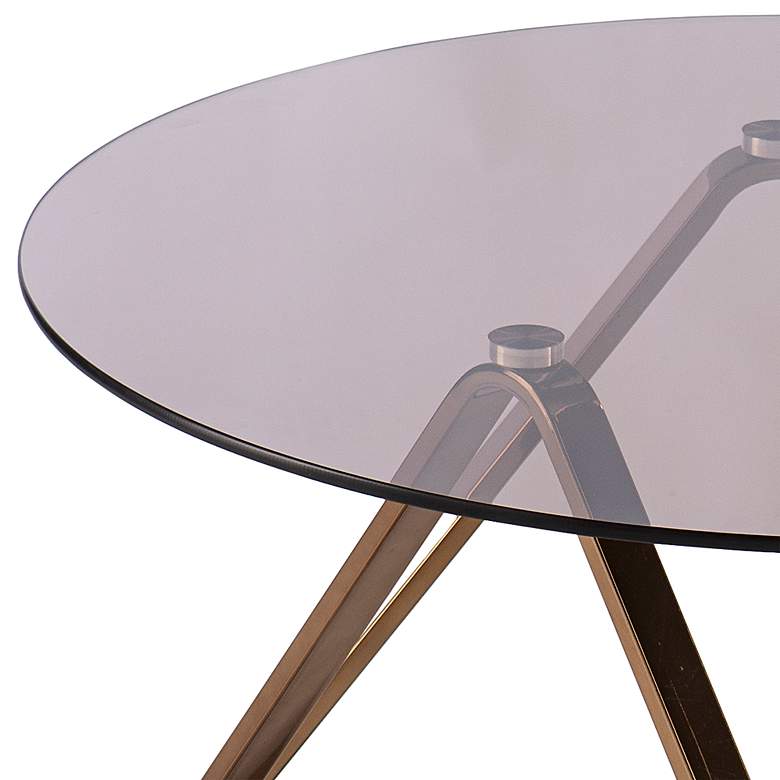 Image 3 Stondon 31 1/4 inch Wide Champagne Metal Cocktail Table more views