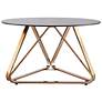 Stondon 31 1/4" Wide Champagne Metal Cocktail Table