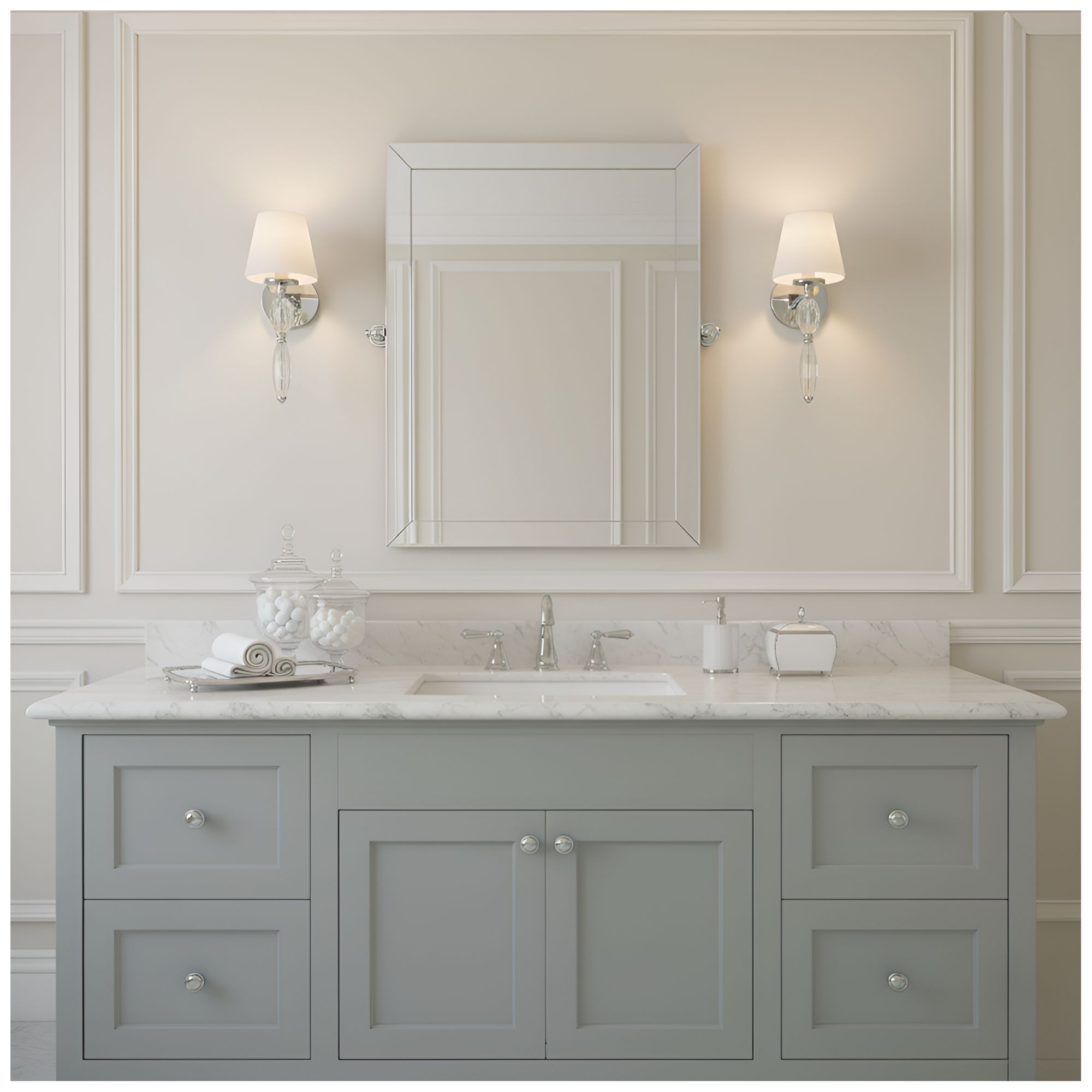 Image 7 Stone 1-Light Polished Chrome Wall Sconce more views