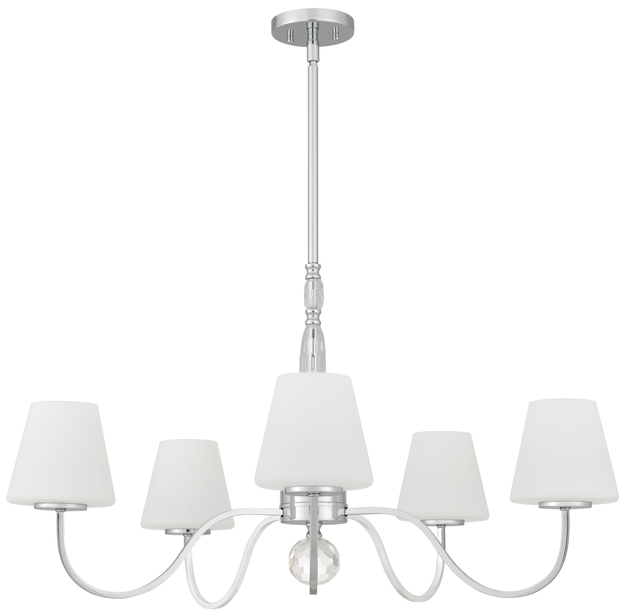 Image 3 Stone 5-Light Polished Chrome Chandelier more views