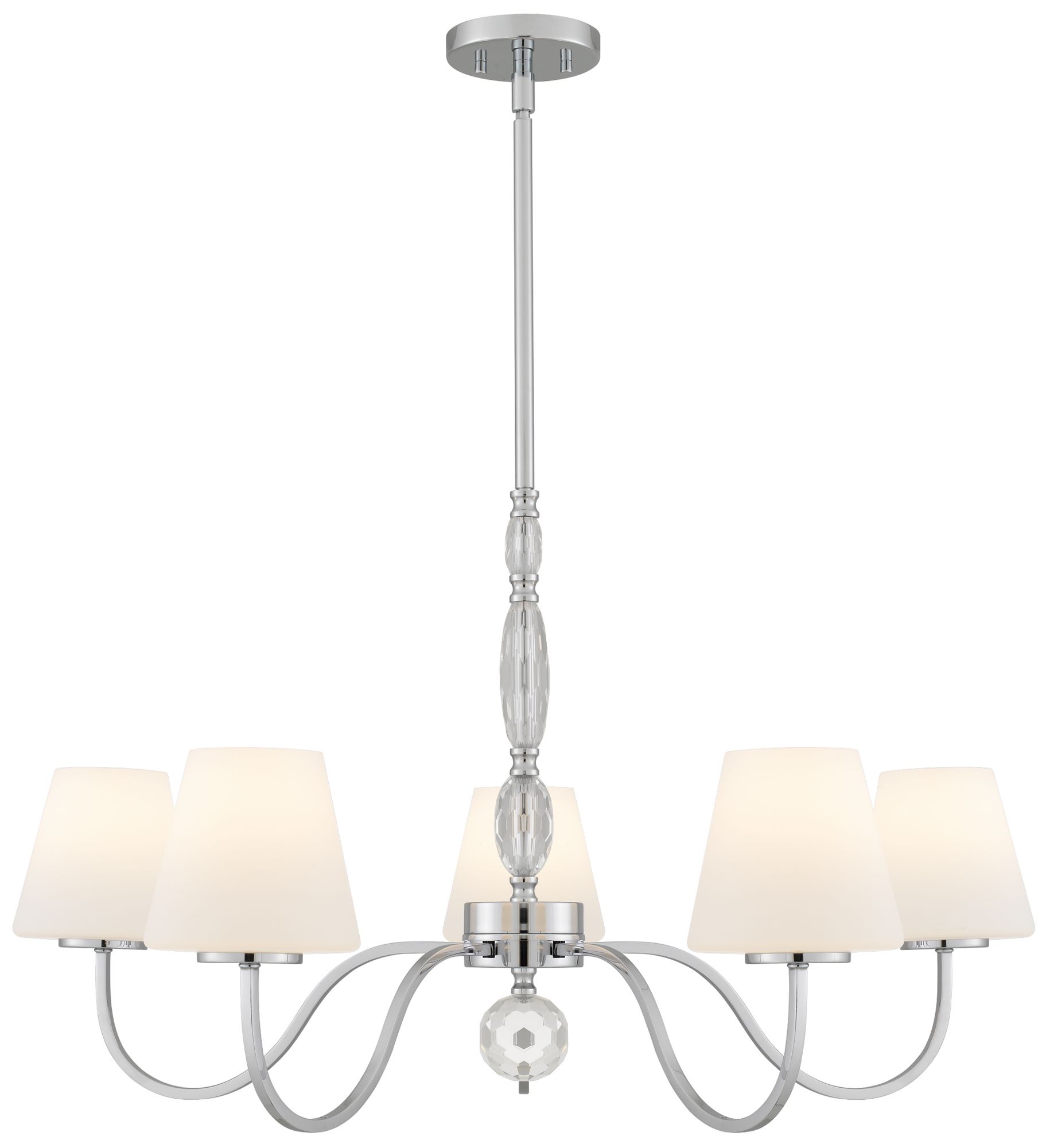 Image 4 Stone 5-Light Polished Chrome Chandelier more views