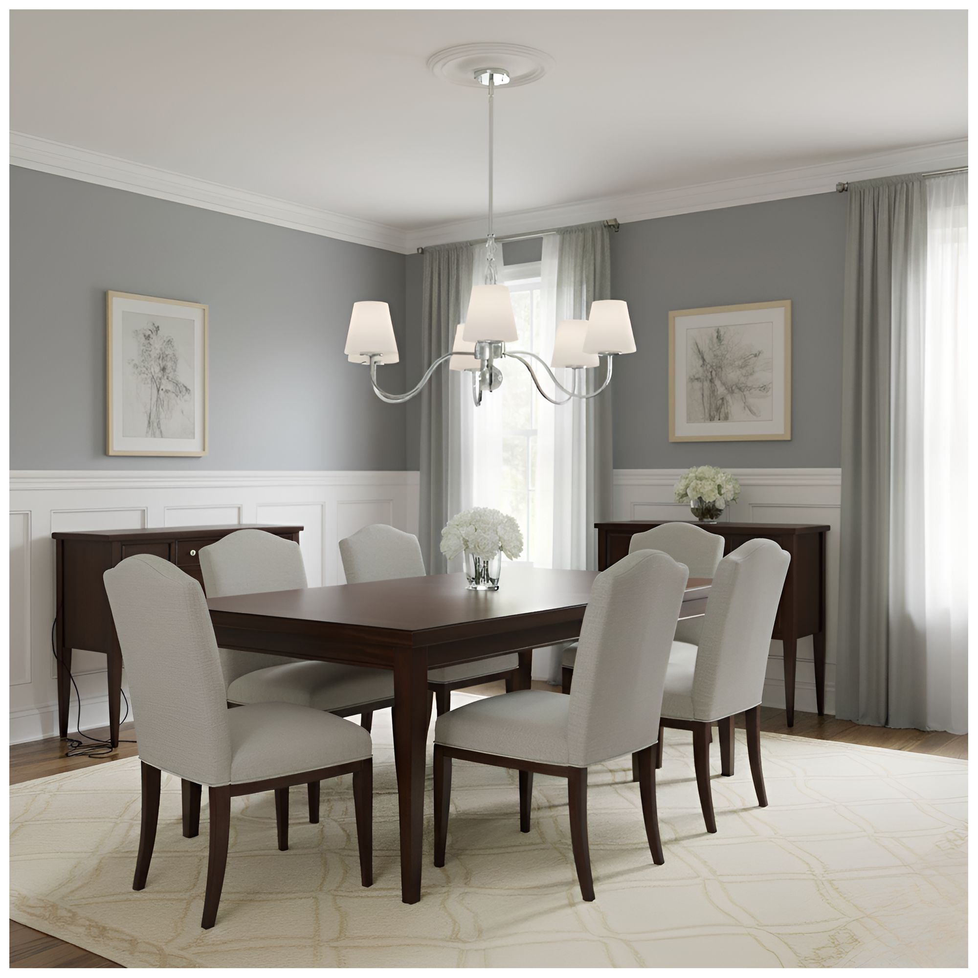 Image 7 Stone 5-Light Polished Chrome Chandelier more views