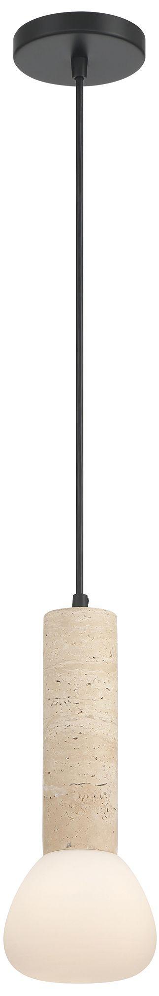 Stone 5" Wide Travertine LED Pendant