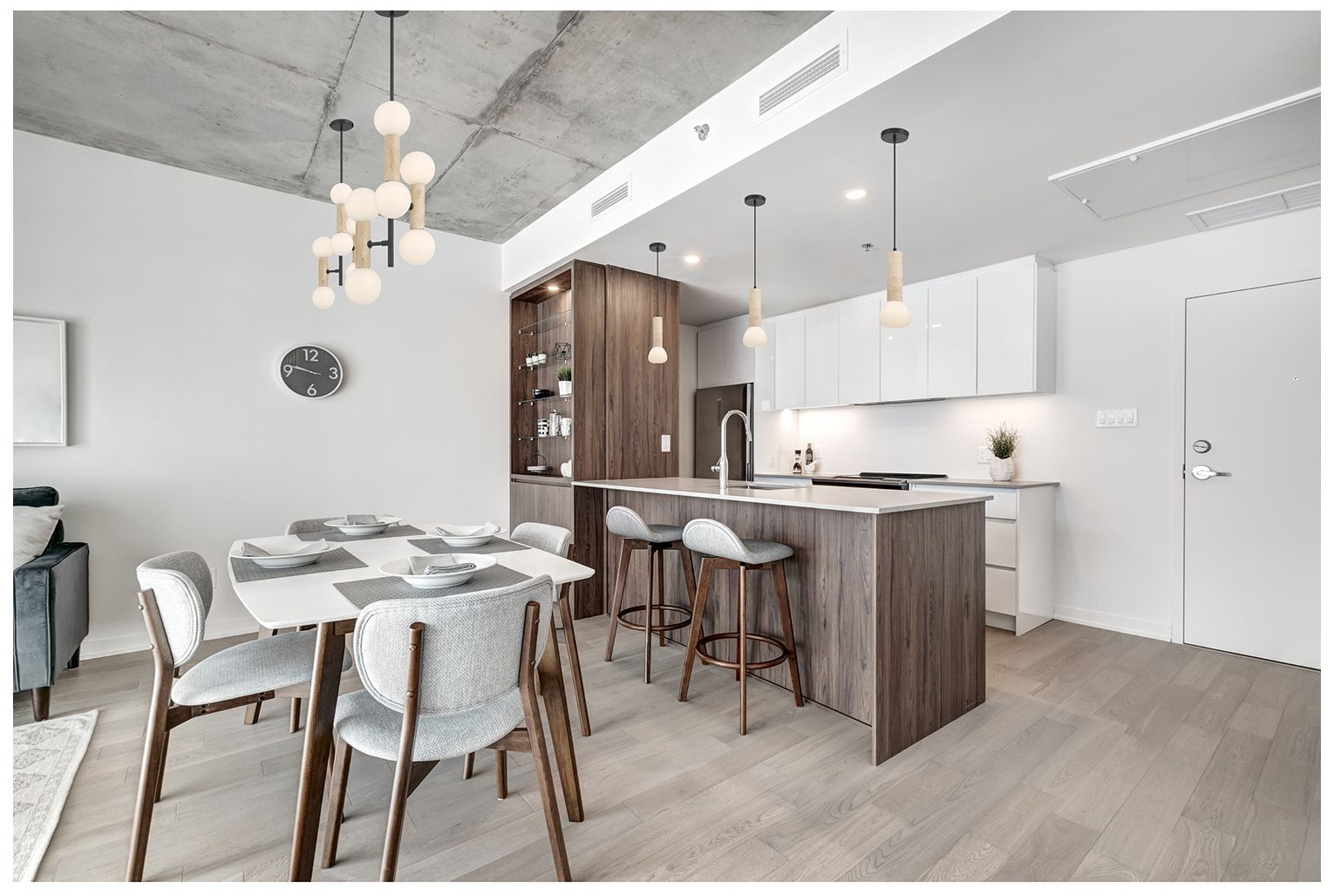 Image 3 Stone 5" Wide Travertine LED Pendant more views