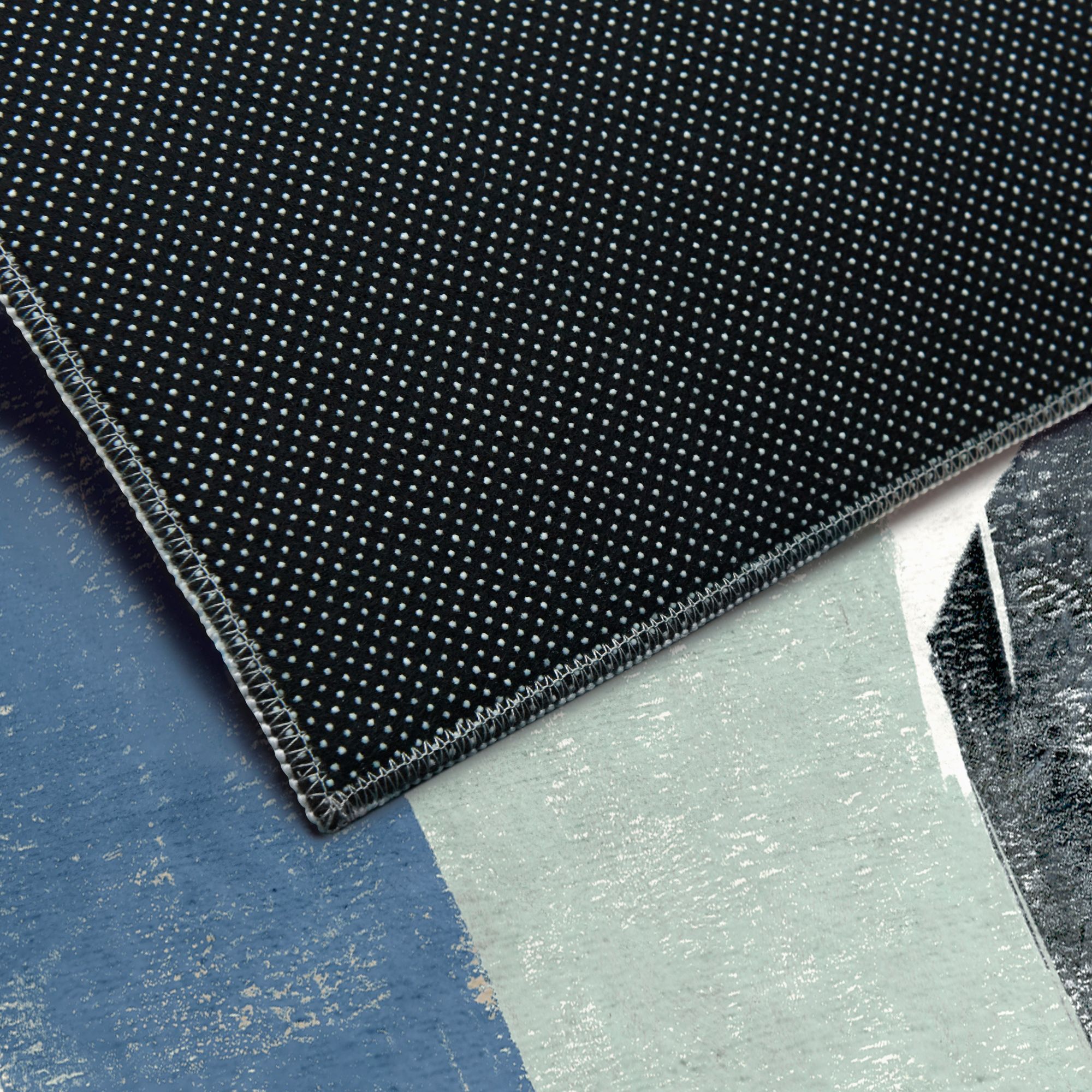 Image 4 Stone Abstract III Washable Abstract Art Area Rug size 8'x10' more views