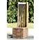 Stone Bamboo 46" High Waterfall Fountain with LED Light