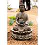 Stone Buddha LED 19" High Tabletop Fountain