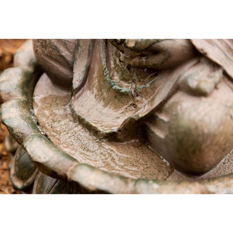 Image 6 Stone Buddha LED 19" High Tabletop Fountain more views