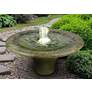 Stone Leaf 20" High Garden Patio Bubbler Fountain with Light