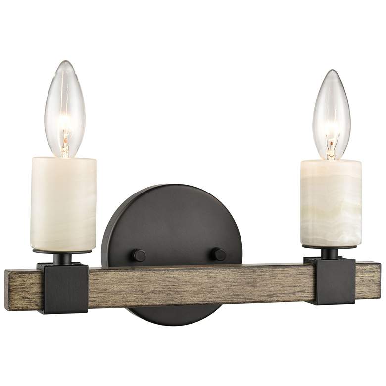 Image 1 Stone Manor 12" Wide 2-Light Vanity Light - Matte Black