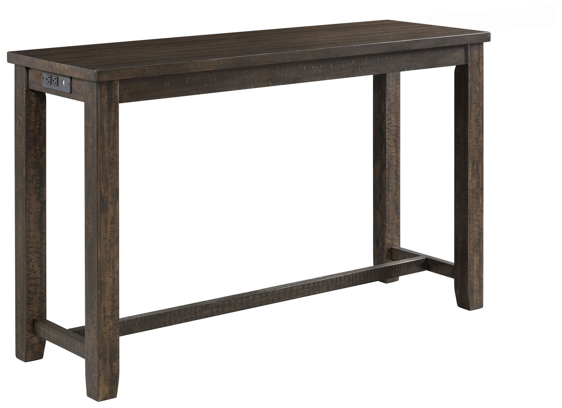 Image 2 Stone Smokey Walnut 4-Piece Table and Stool Set more views