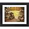 Stone Wall In Autumn Black Frame 23 1/4" Wide Wall Art