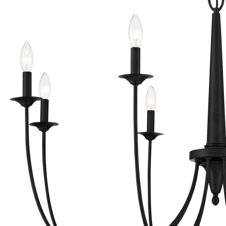 Image 2 Stonecrest 8-Light Chandelier in Matte Black more views