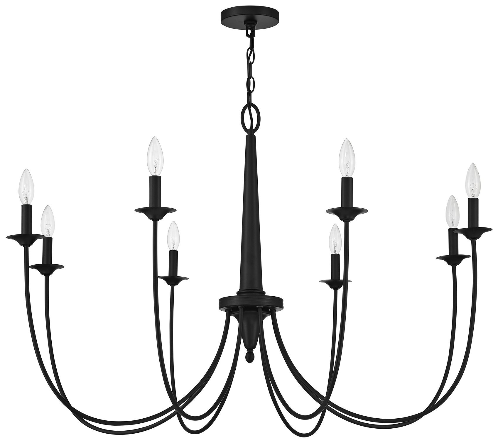 Image 3 Stonecrest 8-Light Chandelier in Matte Black more views