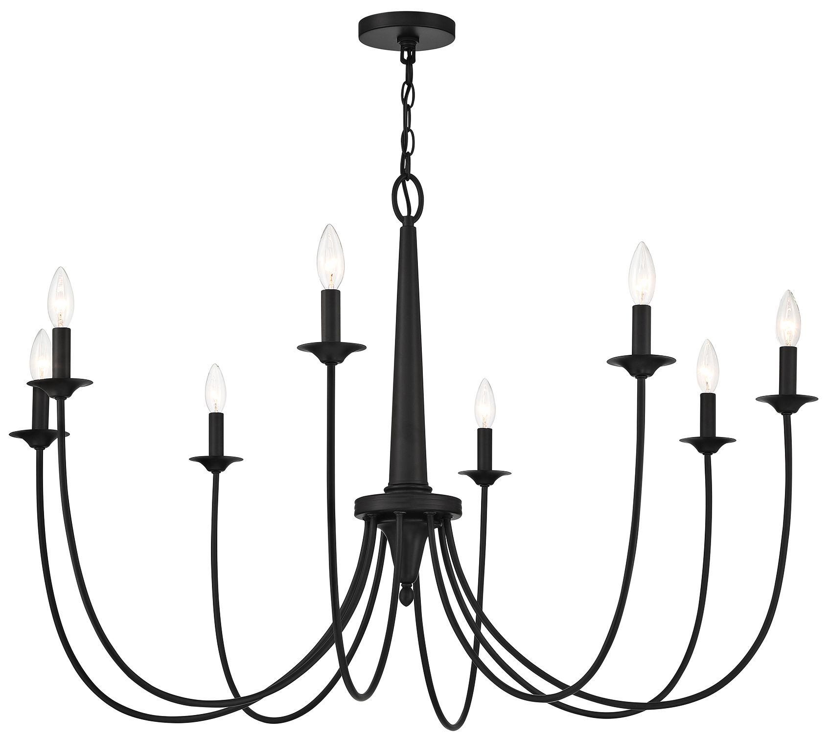 Image 4 Stonecrest 8-Light Chandelier in Matte Black more views