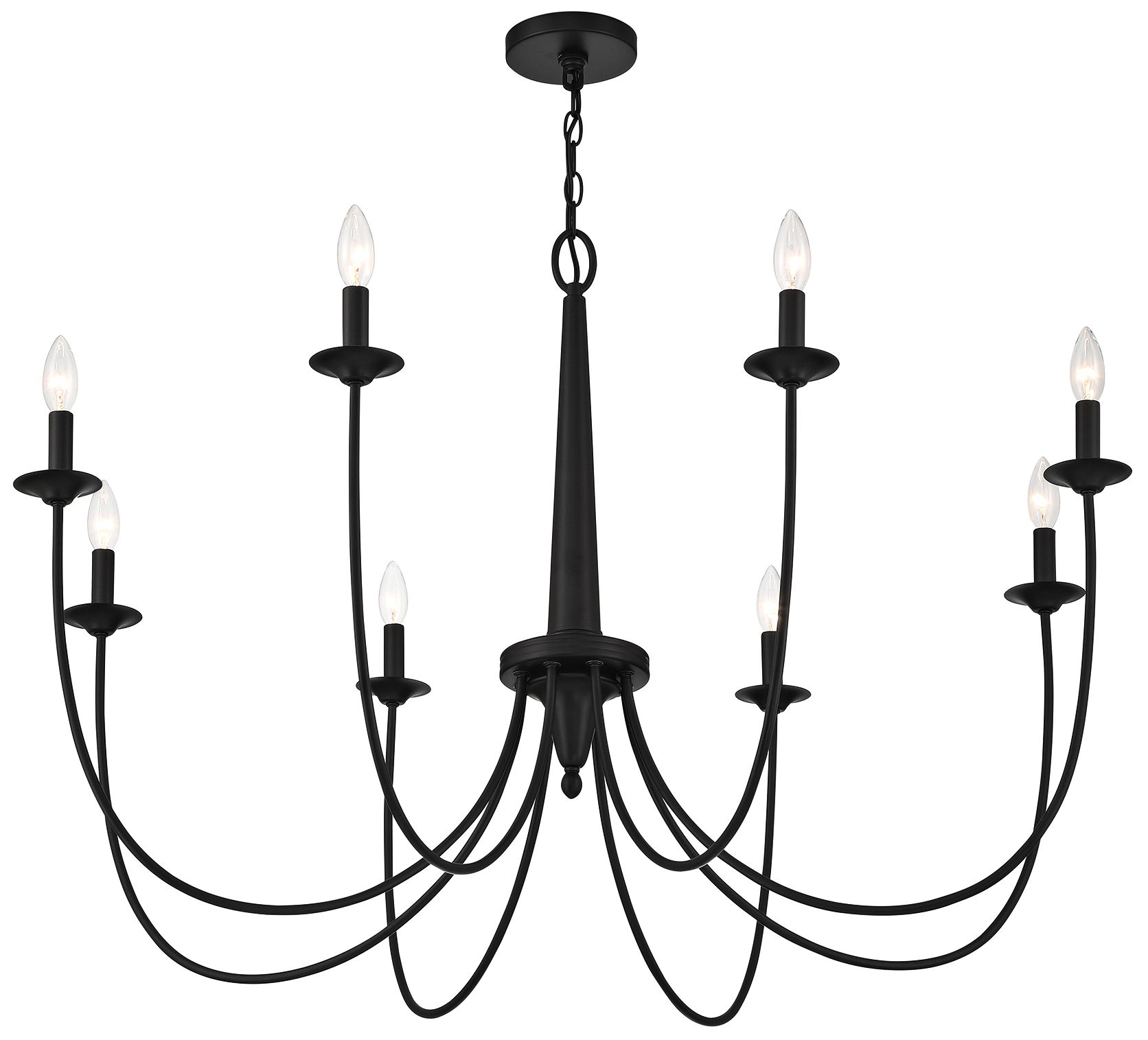 Image 5 Stonecrest 8-Light Chandelier in Matte Black more views