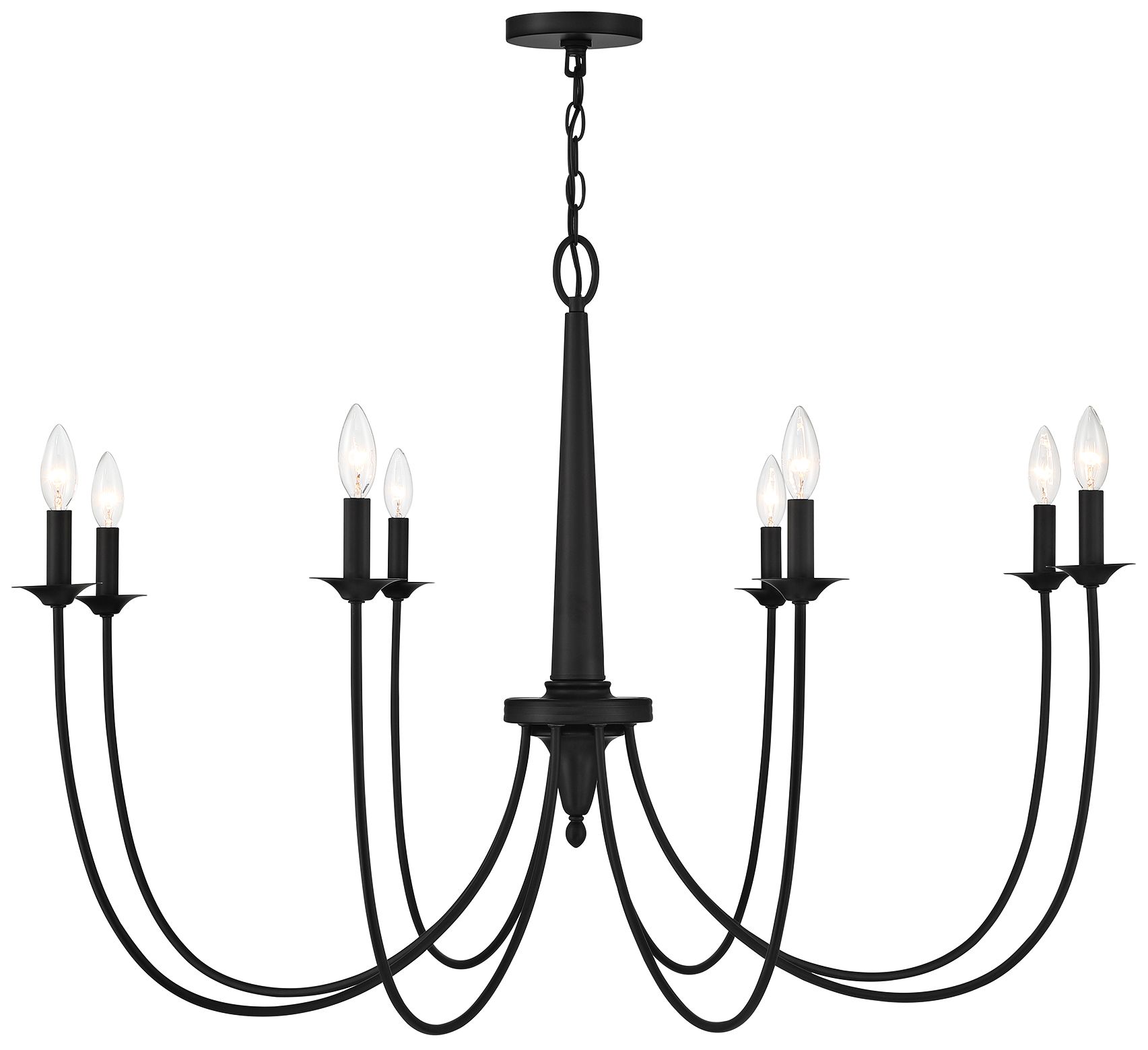 Image 6 Stonecrest 8-Light Chandelier in Matte Black more views