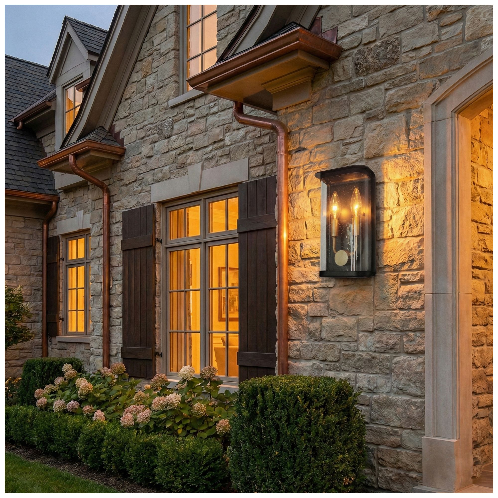 Image 2 Stonegate 10.5" High 2-Light Black Outdoor Wall Sconce more views