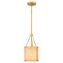 4_Stoneland 1-Light Brushed Gold Mini Pendant more views