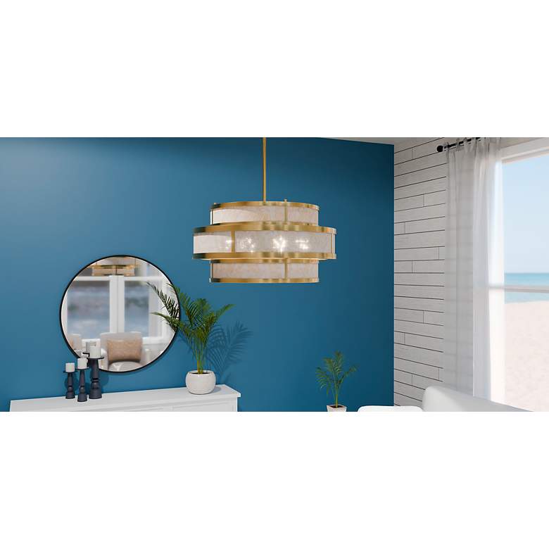 Image 7 Stoneland 6-Light Brushed Gold Pendant Light more views