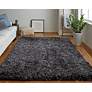 Thumbnail1 of Stoneleigh 8830F 8'x10' Noir Black Rectangular Shag Area Rug