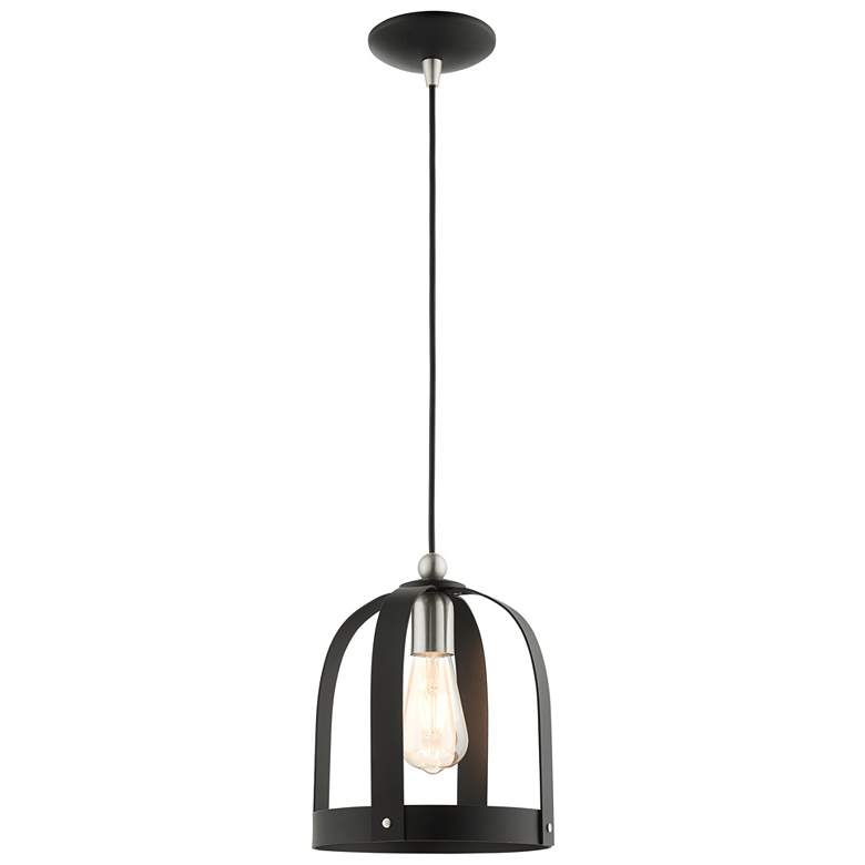 Image 1 Stoneridge 1 Light Textured Black Mini Pendant