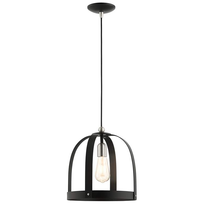 Image 1 Stoneridge 1 Light Textured Black Pendant