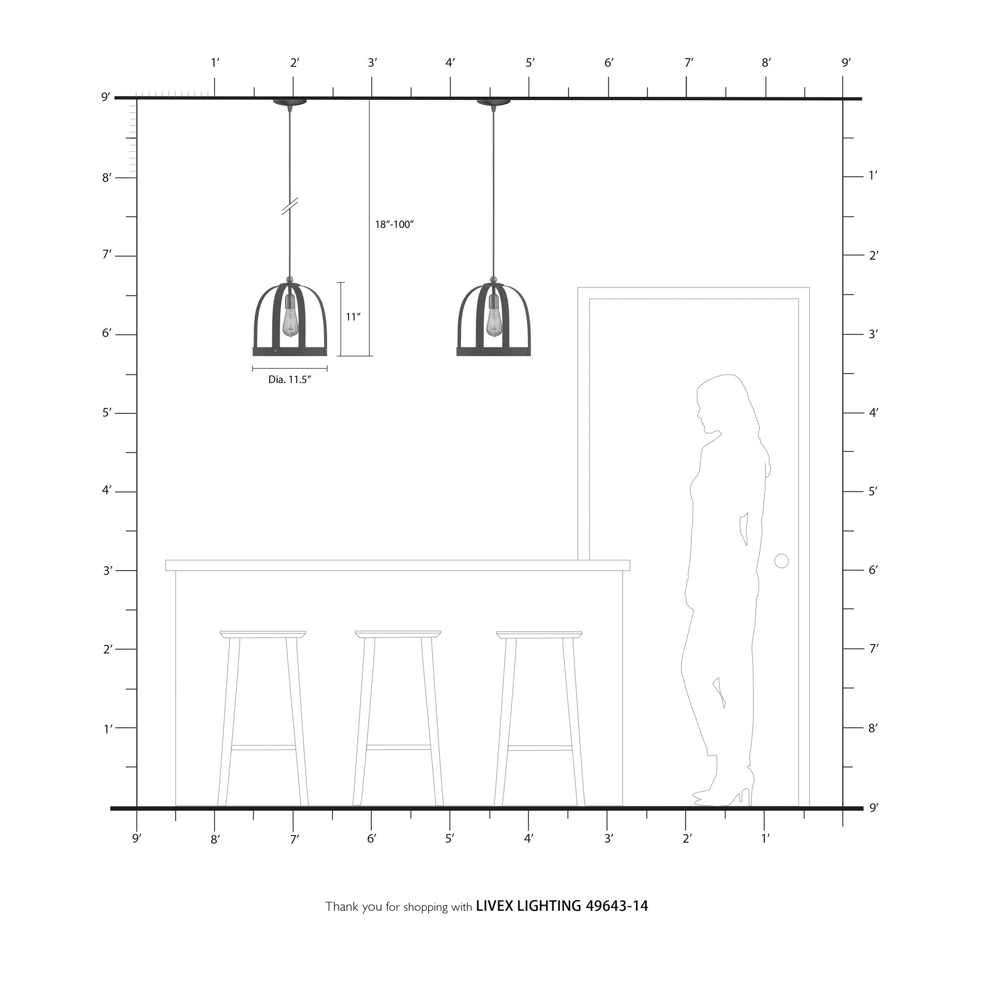 Stoneridge 1 Light Textured Black Pendant