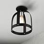 Thumbnail1 of Stoneridge 1 Light Textured Black Petite Semi Flush