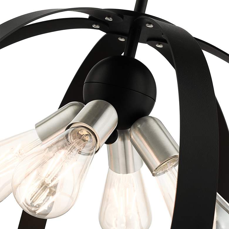 Image 7 Stoneridge 4 Light Textured Black Pendant Chandelier more views