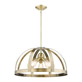 Image5 of Stoneridge 5 Light Antique Brass Pendant Chandelier more views