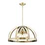 5_Stoneridge 5 Light Antique Brass Pendant Chandelier more views