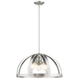 Image1 of Stoneridge 5 Light Brushed Nickel Pendant Chandelier